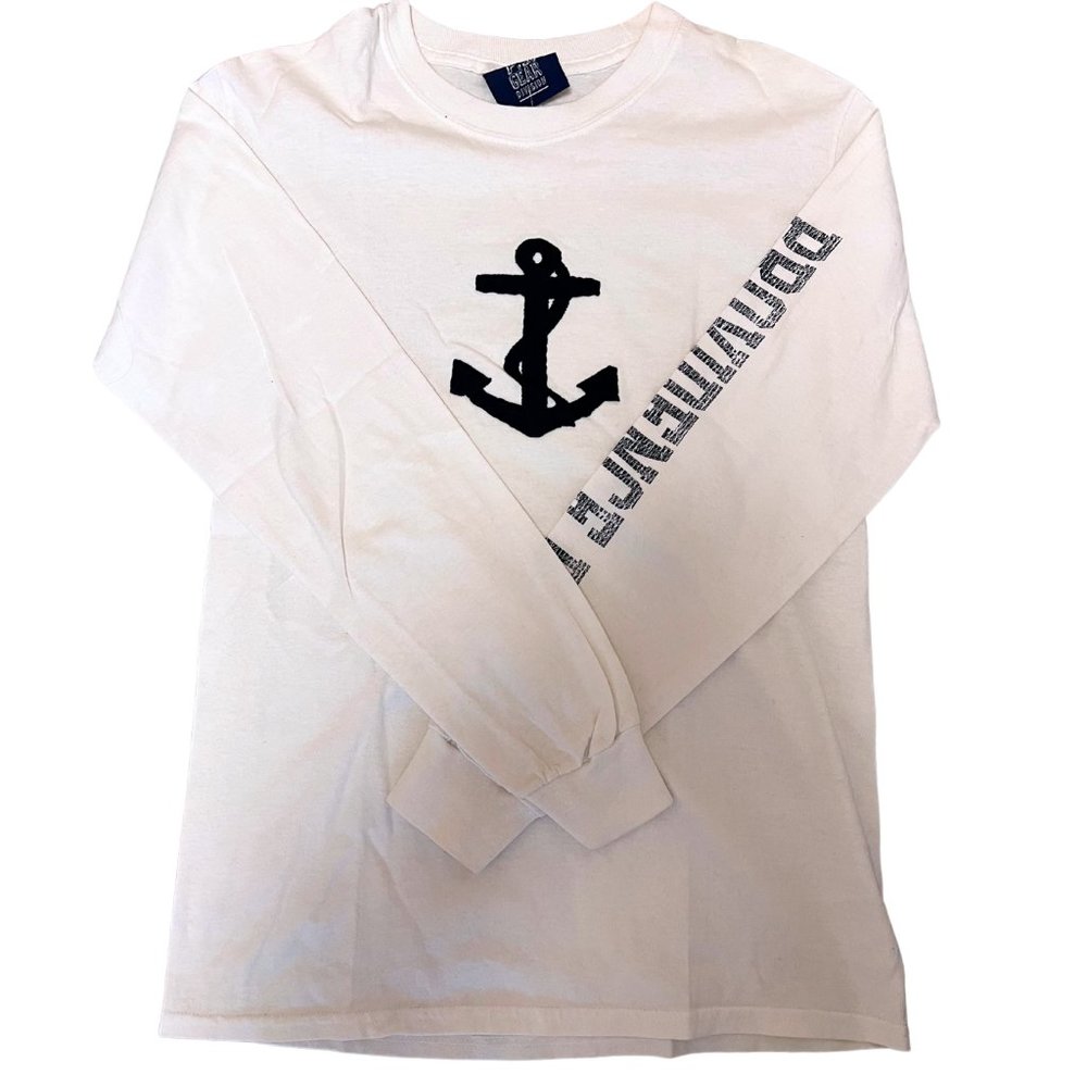 P.S Gear Division Providence Anchor Long Sleeve White Cotton Shirt